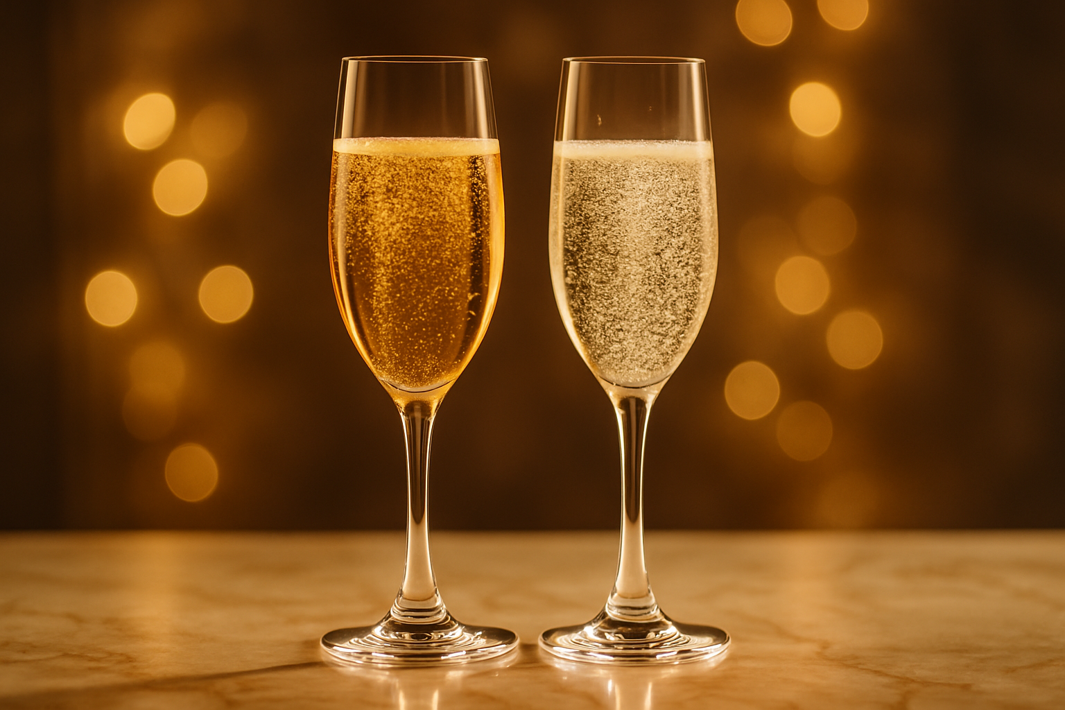 champagne and prosecco